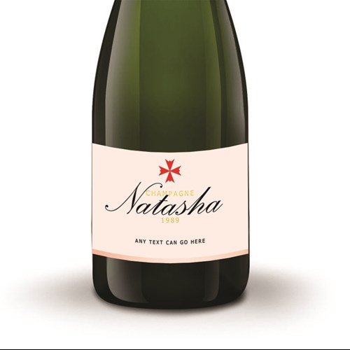 Personalised Champagne - Rose Label - Premium Quality